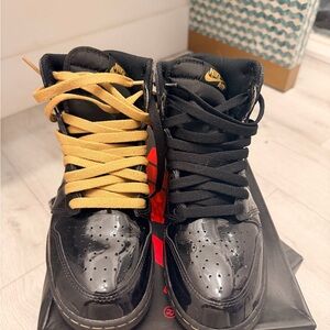 Nike Dual-Tone Black and Gold High-Tops